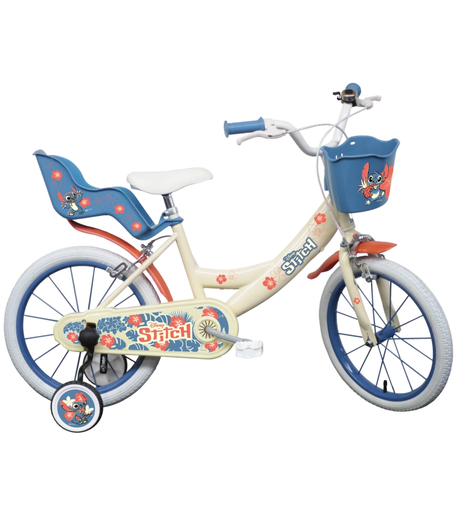 Bicicletta per bambini con rotelle fantasia stitch