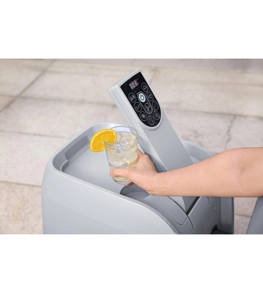 Piscina idromassaggio gonfiabile bestway "lay-z-spa santorini hydrojet pro" per 5-7 persone