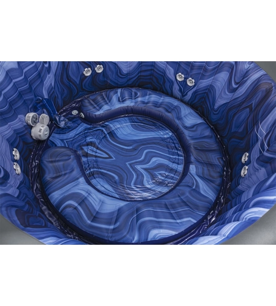 Piscina idromassaggio gonfiabile bestway "lay-z-spa santorini hydrojet pro" per 5-7 persone