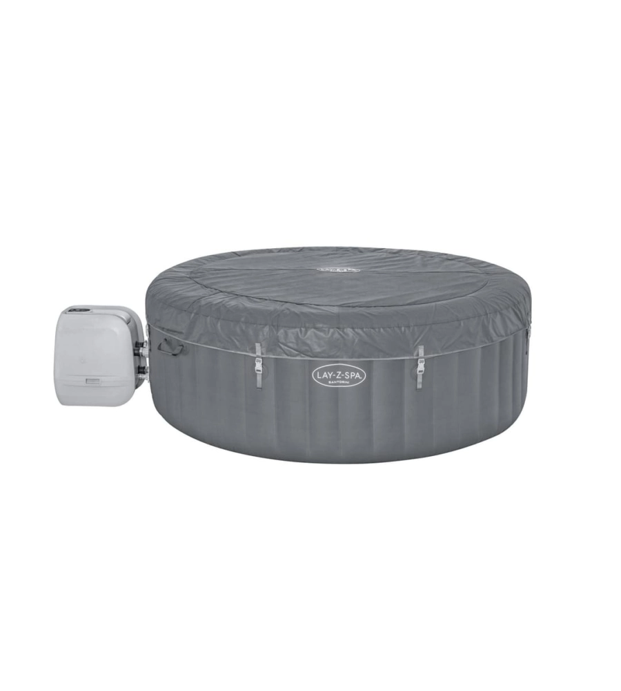 Piscina idromassaggio gonfiabile bestway "lay-z-spa santorini hydrojet pro" per 5-7 persone