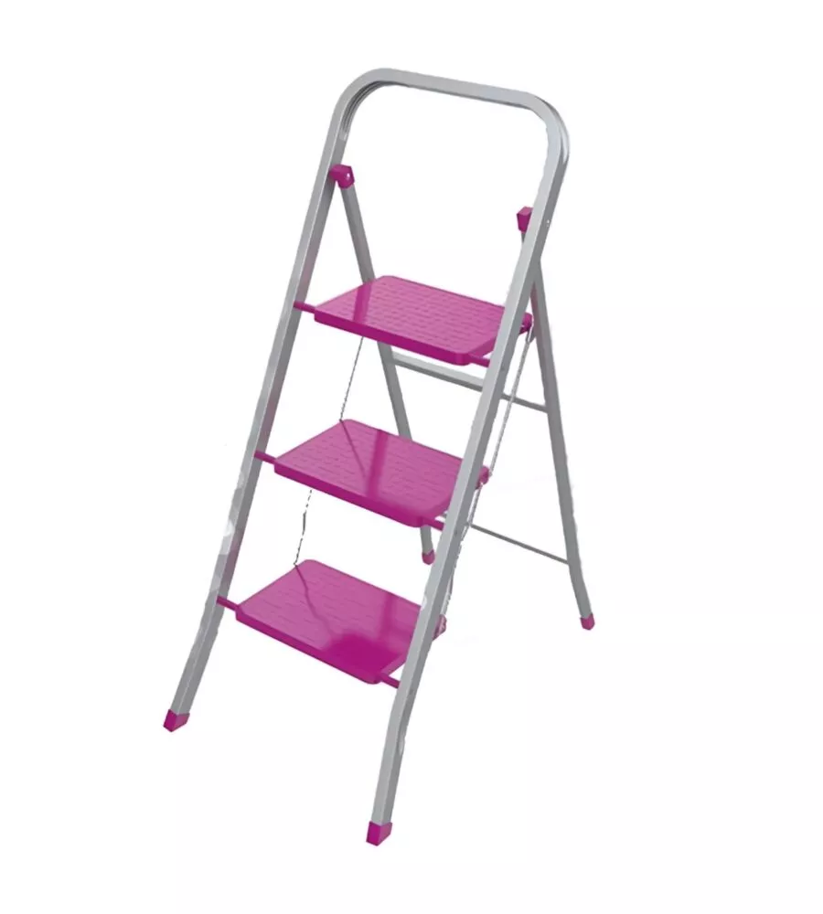 Scala pieghevole "slimmy" in acciaio con 3 gradini portata 100 kg