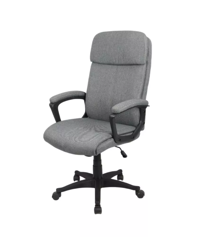 Sedia da ufficio bellahome "berkeley" in tessuto grigio melange 68x57x112-122 cm