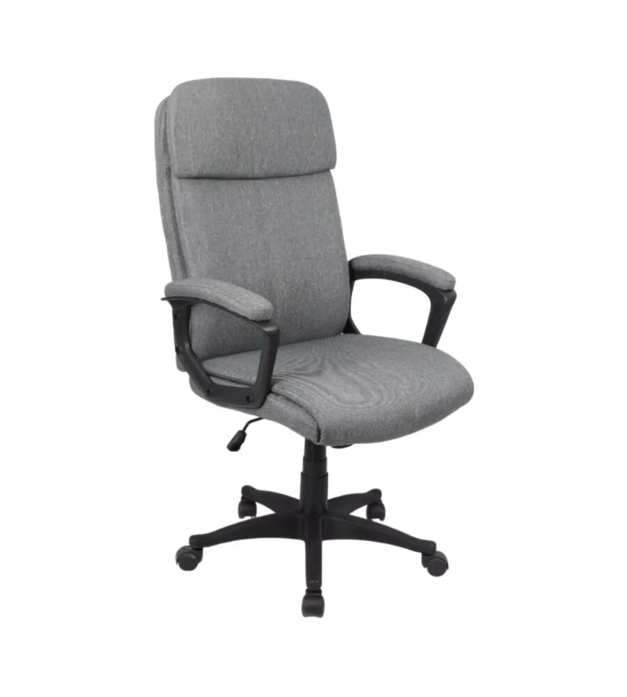 Sedia da ufficio bellahome "berkeley" in tessuto grigio melange 68x57x112-122 cm