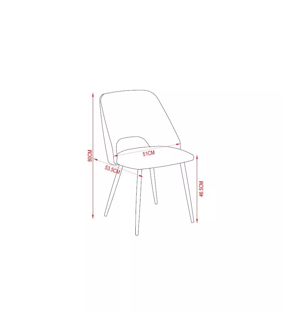 Sedia da pranzo 'jamie' in tessuto beige 4 pezzi