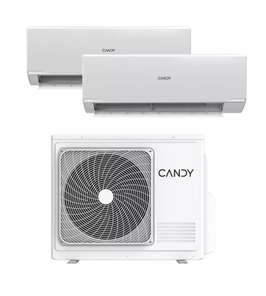 Climatizzatore caldo freddo candy pompa di calore "pura" dualsplit 9000+12000 btu con wifi