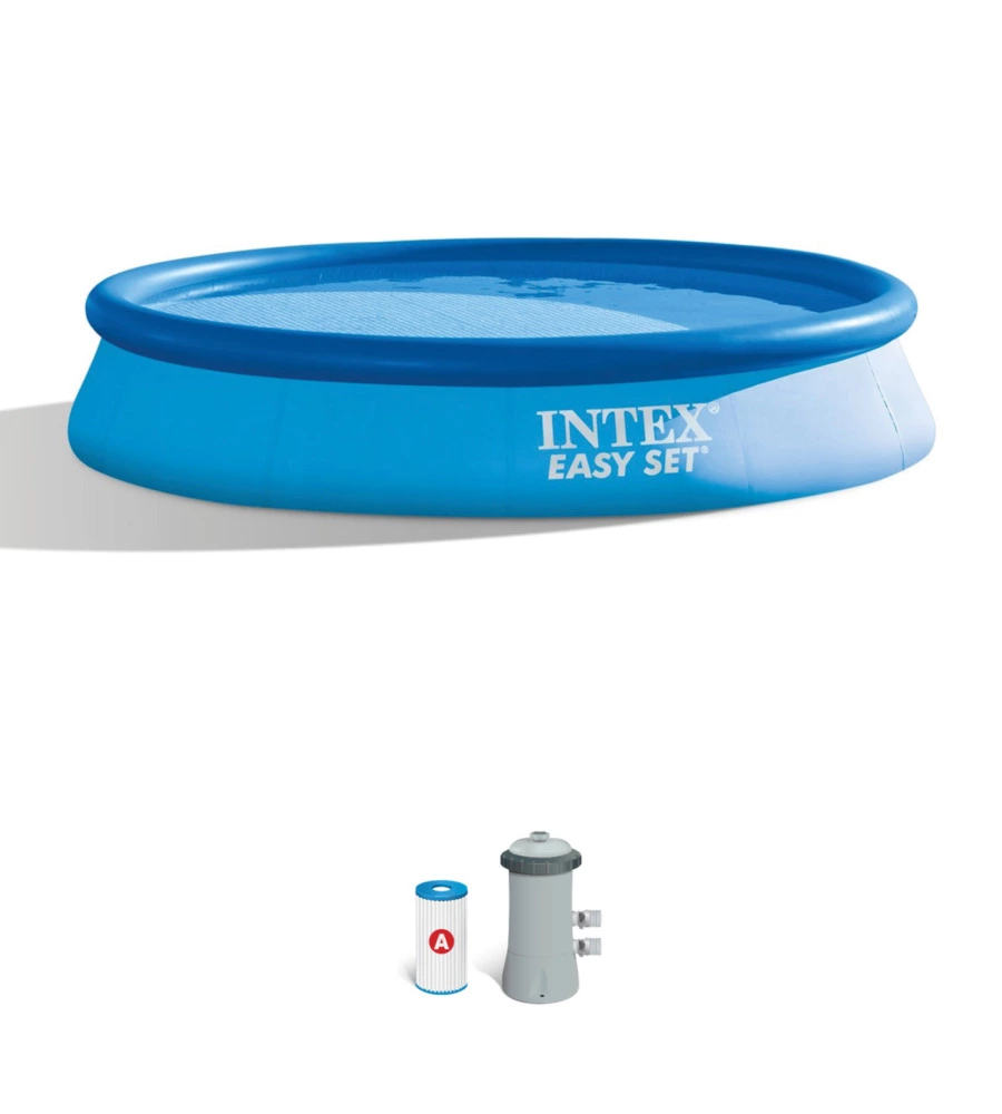Piscina gonfiabile autoportante rotonda intex "easy set" 366x366x76 cm - cod. 28132np