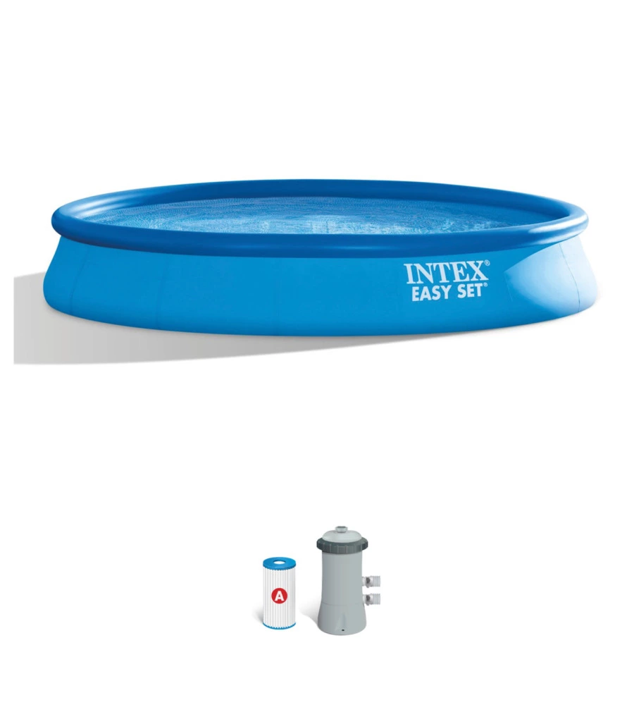 Piscina gonfiabile autoportante rotonda intex "easy set" 457x457x84 cm - cod. 28158np