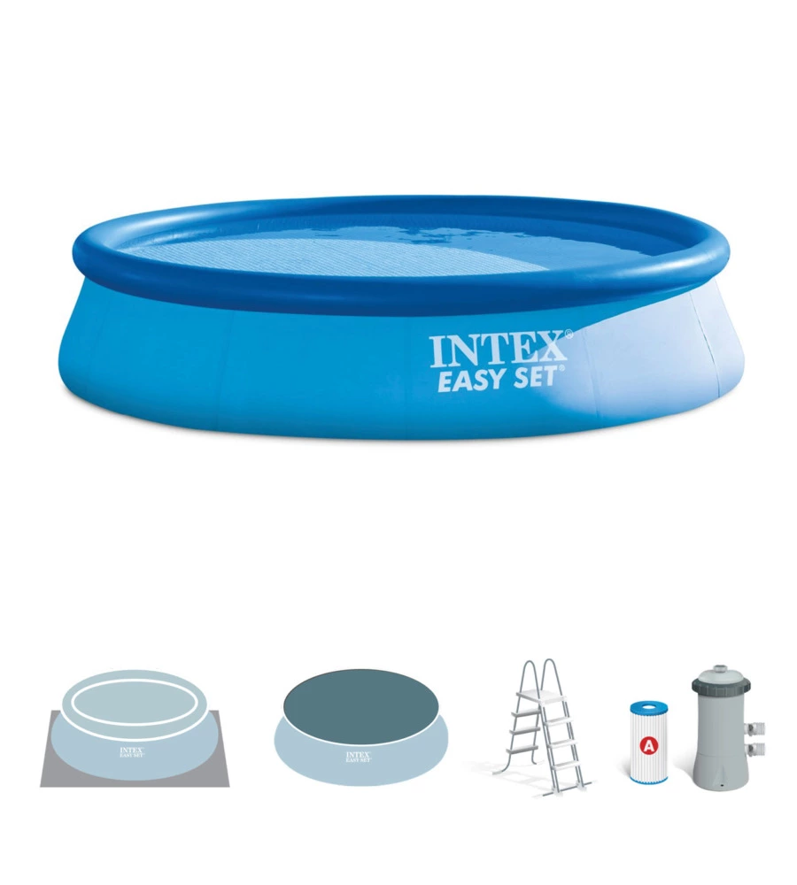 Piscina gonfiabile autoportante rotonda intex "easy set" 457x457x122 cm - cod. 26168np