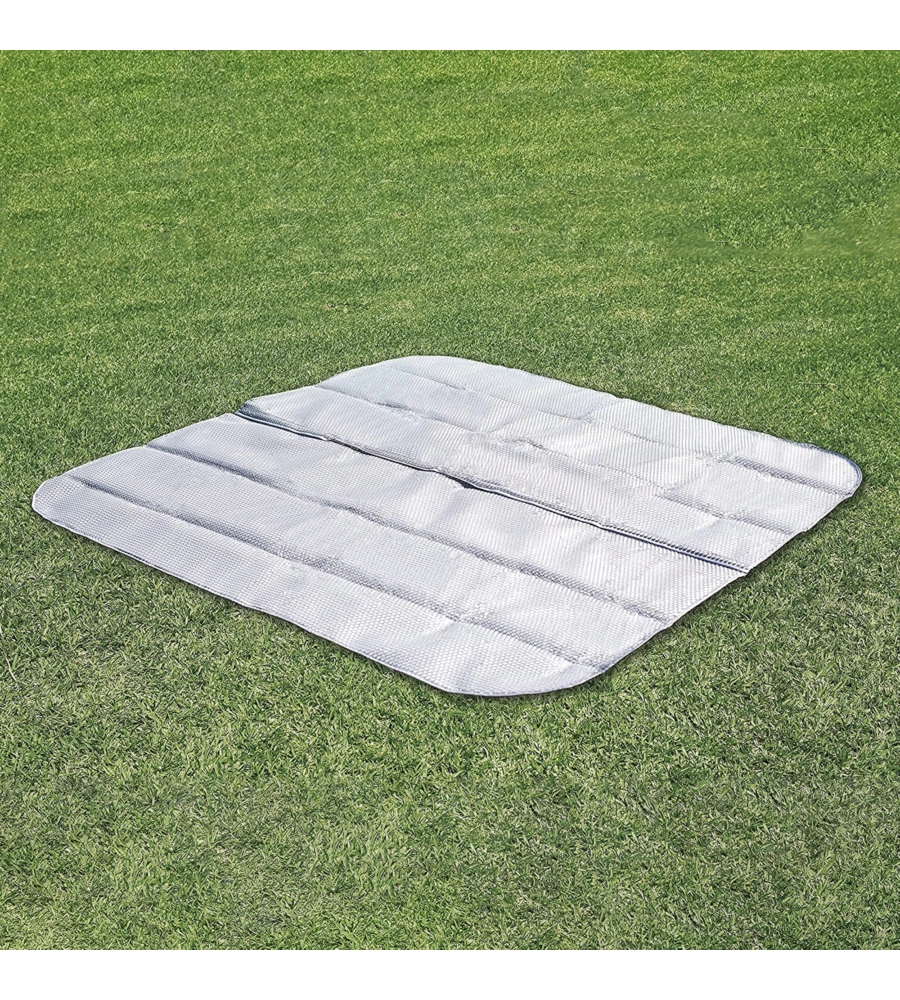 Piscina idromassaggio gonfiabile intex "greystone deluxe" grigio effetto pietra 4 posti 175x175x71 cm - cod. 28450