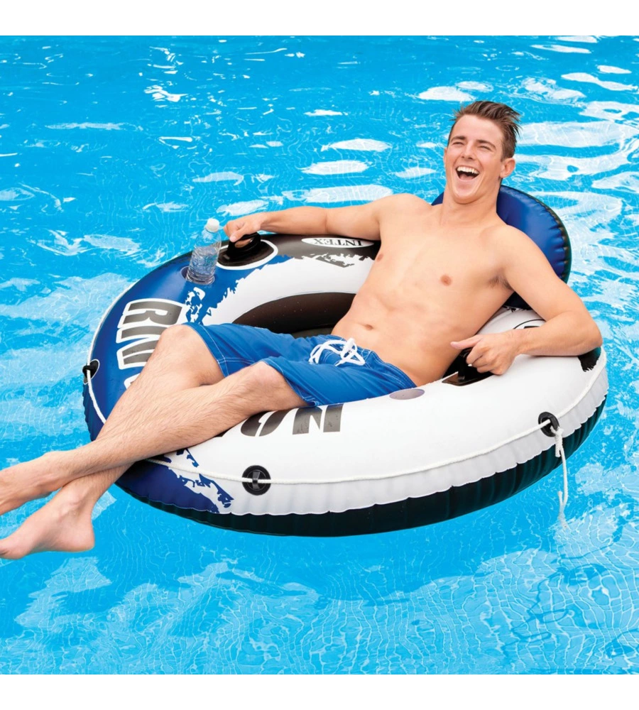 Ciambella gonfiabile intex "river run" blu 135x135 cm - cod. 58825eu