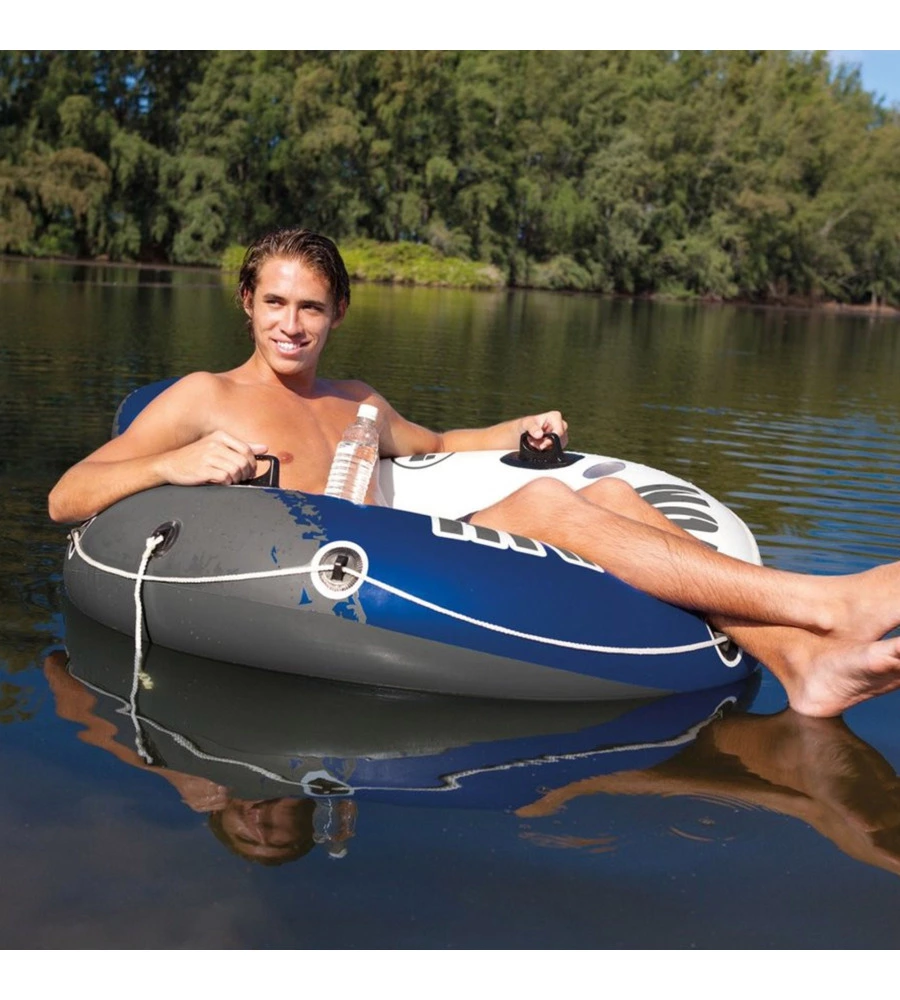 Ciambella gonfiabile intex "river run" blu 135x135 cm - cod. 58825eu