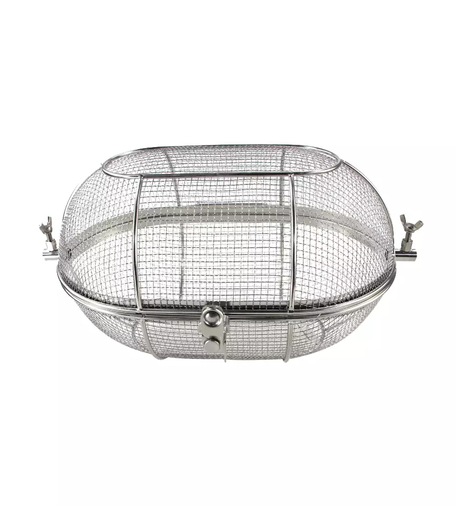 Cesto ovale girarrosto per barbecue kamado bono "grande limited" 38x27x16 cm