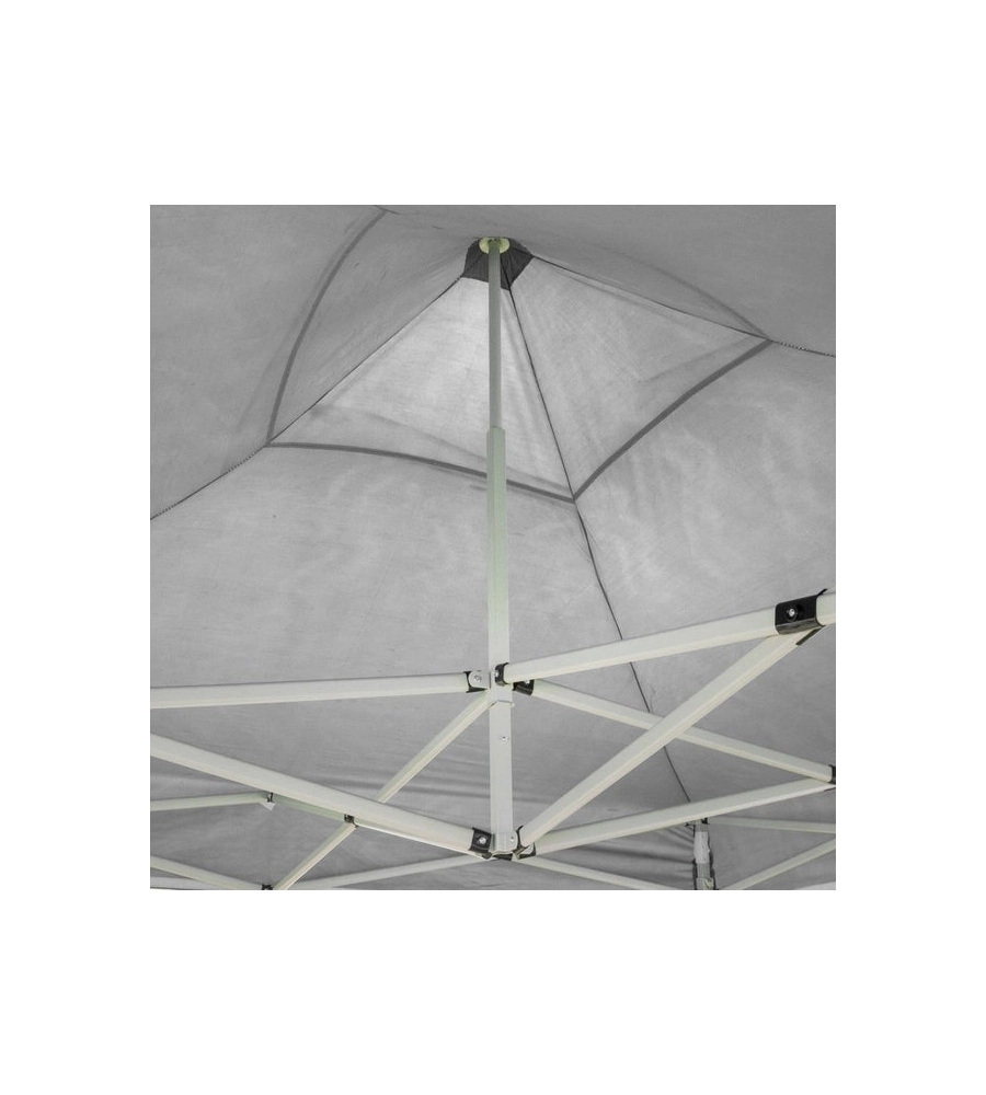 Gazebo richiudibile pieghevole riviera in tessuto impermeabile e anti uv bianco 3x6 m