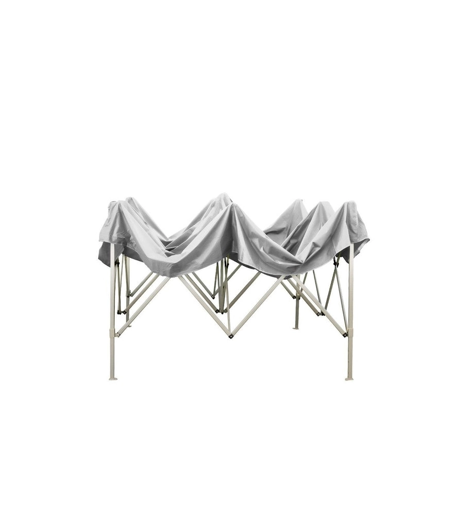 Gazebo richiudibile pieghevole riviera in tessuto impermeabile e anti uv bianco 3x2 m
