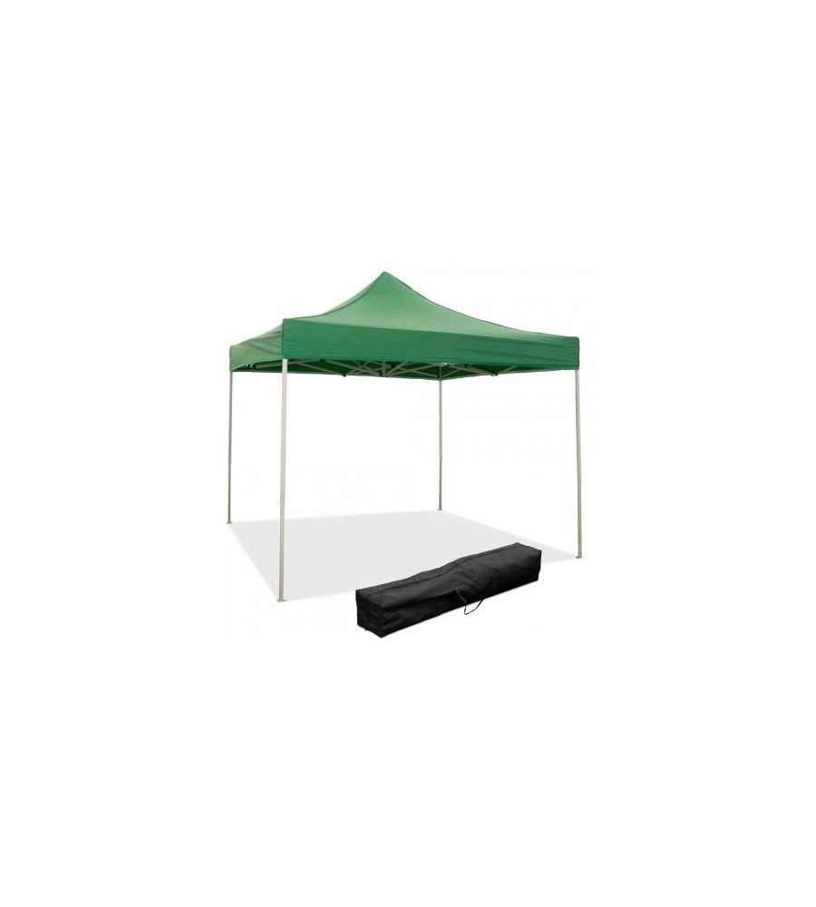 Gazebo richiudibile pieghevole riviera in tessuto impermeabile e anti uv verde 3x3 m