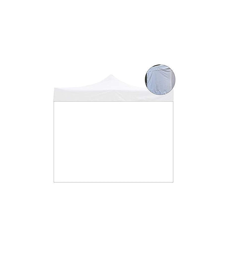 Telo laterale per gazebo riviera in tessuto impermeabile e anti uv bianco 3x3 m