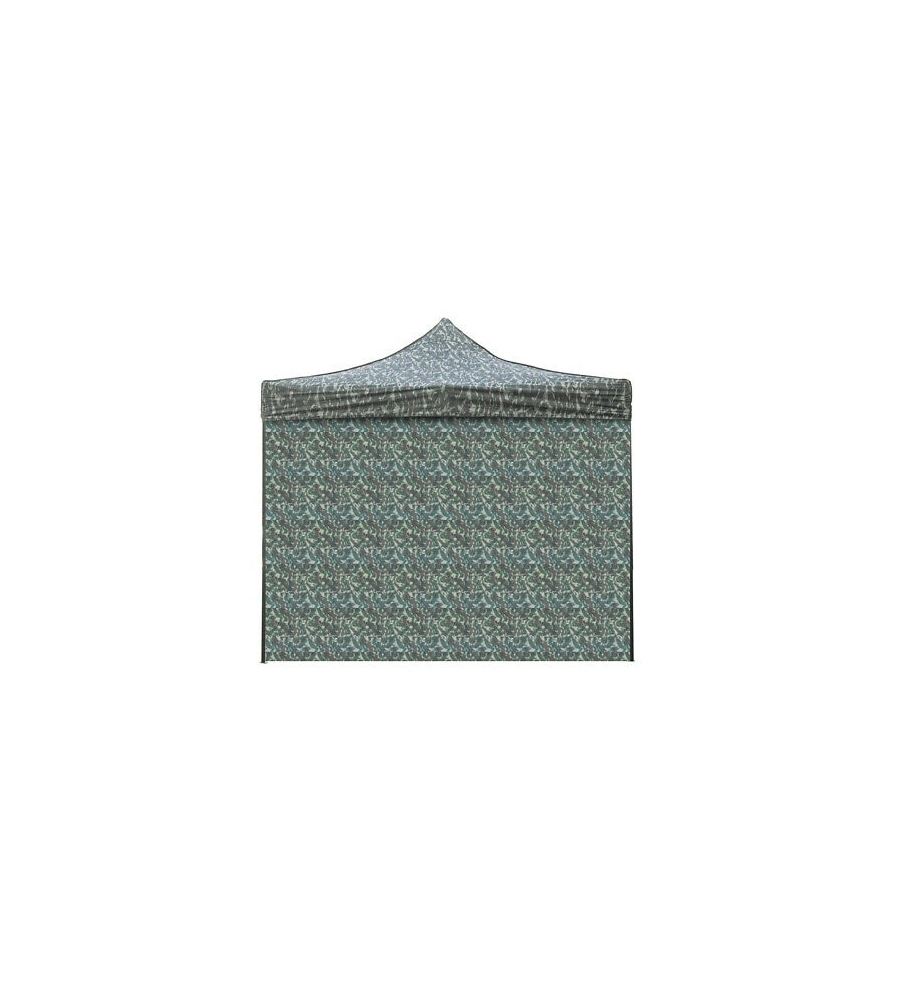 Telo laterale per gazebo riviera in tessuto impermeabile e anti uv verde effetto mimetico 3x3 m