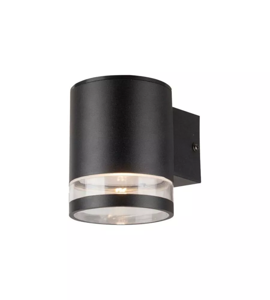 Applique led da esterno vtac nero con sensore di movimento 3000k