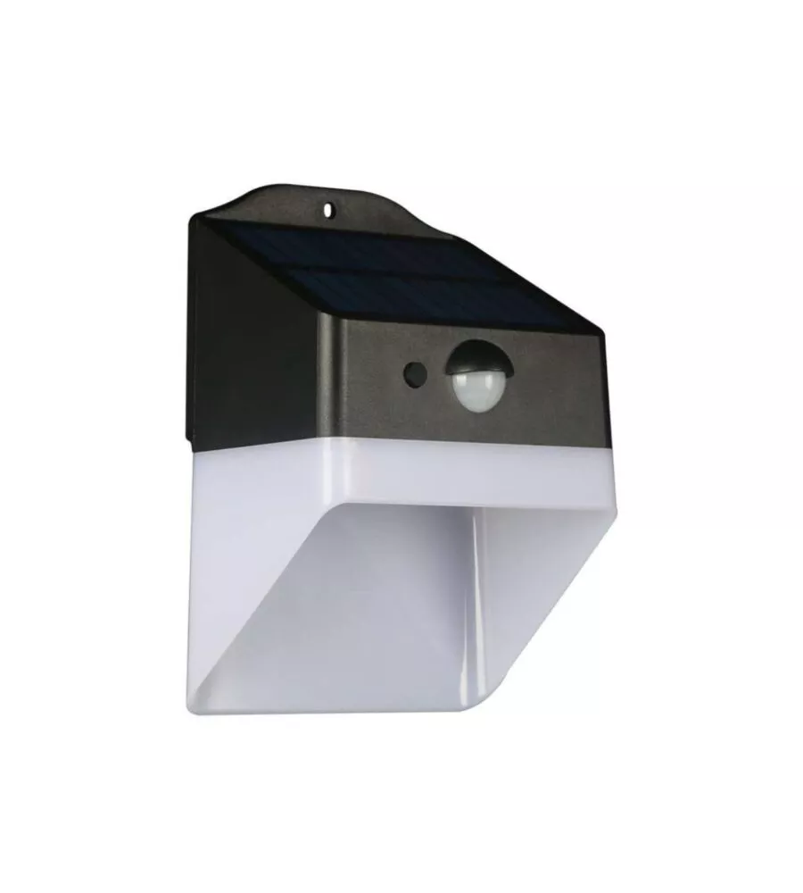 Applique led da esterno vtac nero con sensore 4000k