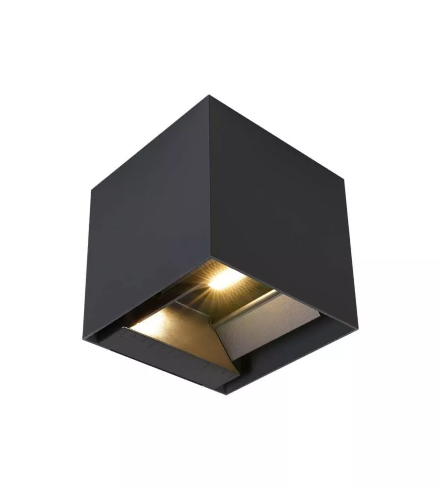 Applique led solare da esterno vtac nero 3000k