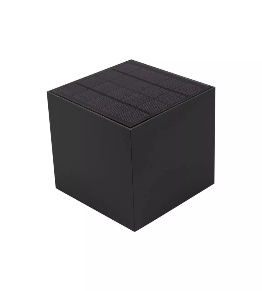 Applique led solare da esterno vtac nero 3000k