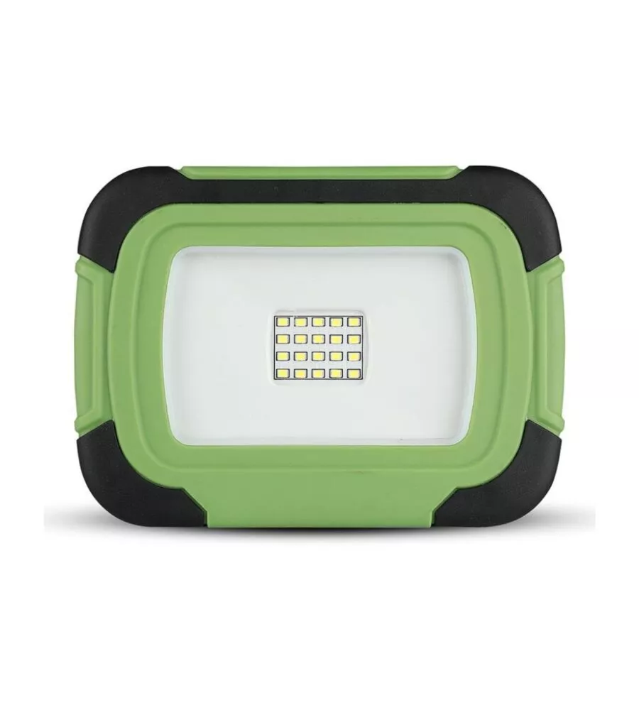 Faro led ricaricabile vtac con sos flash verde 4000k 20w