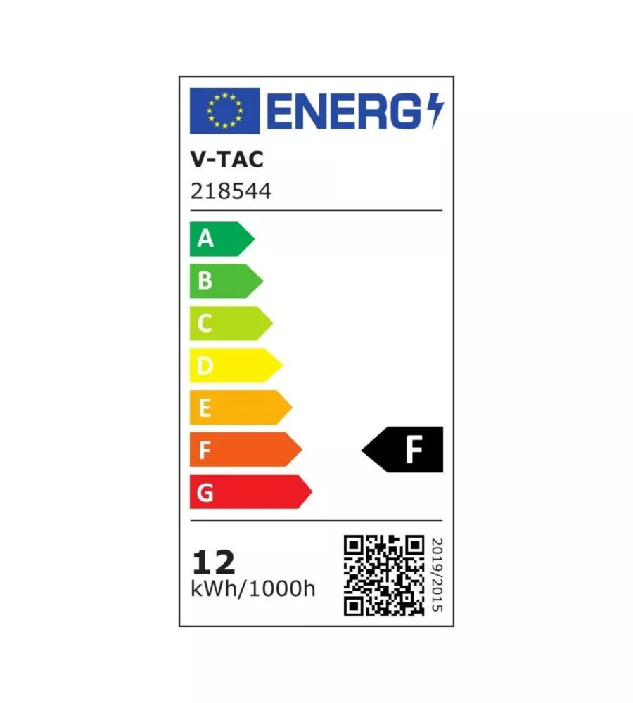 Applique led da esterno quadrata scoperta vtac nero 4000k 12w