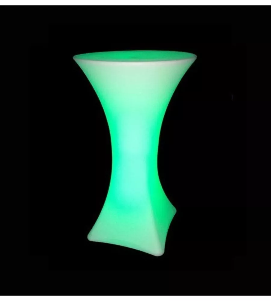 TAVOLO DA ESTERNO LED RGB VTAC CON TELECOMANDO BIANCO 60X60X110 CM
