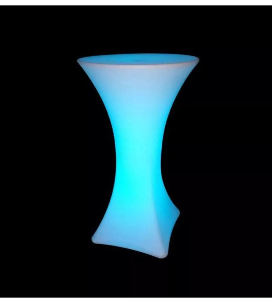 TAVOLO DA ESTERNO LED RGB VTAC CON TELECOMANDO BIANCO 60X60X110 CM