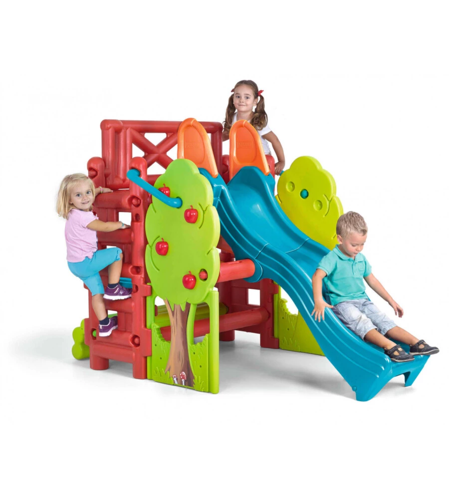 Casetta da giardino per bambini elica garden "bosco" in plastica multicolor 200x125x139 cm