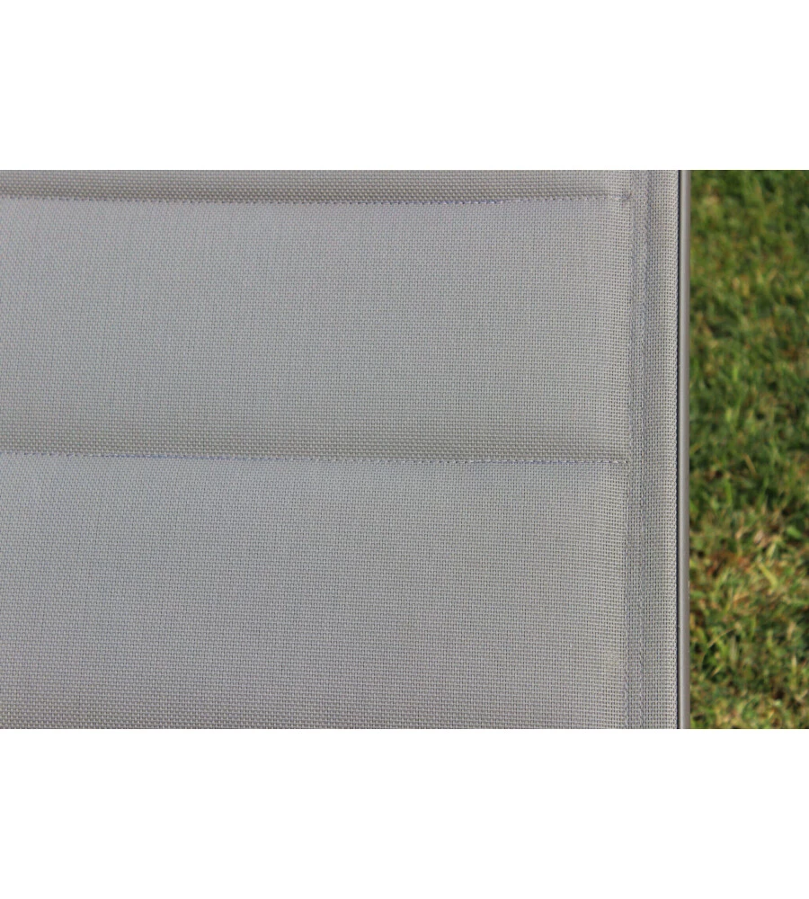 Sdraio reclinabile elica garden "formentera" in alluminio taupe 198x61x95 cm