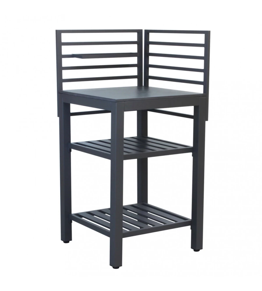 Cucina da esterno modulabile elica garden "oklahoma 4" in alluminio antracite 62x62x125 cm