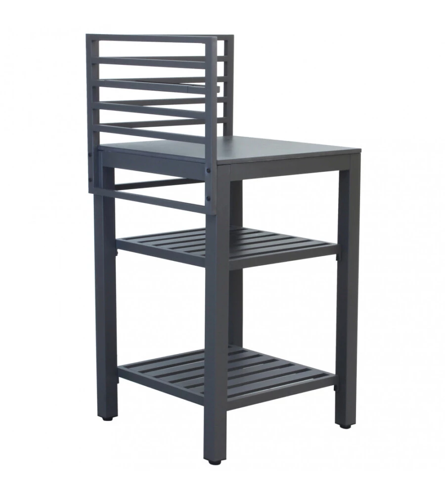 Cucina da esterno modulabile elica garden "oklahoma 4" in alluminio antracite 62x62x125 cm
