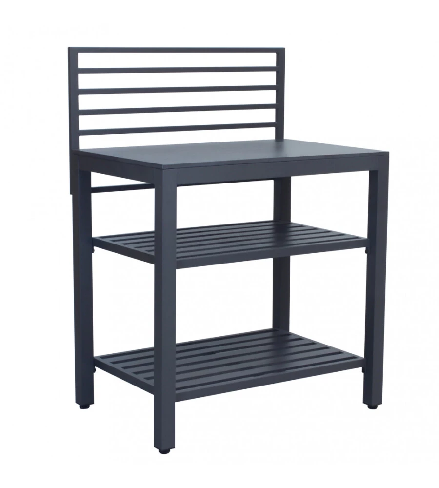 Cucina da esterno modulare elica garden "oklahoma 1" in alluminio antracite 90x62x125 cm