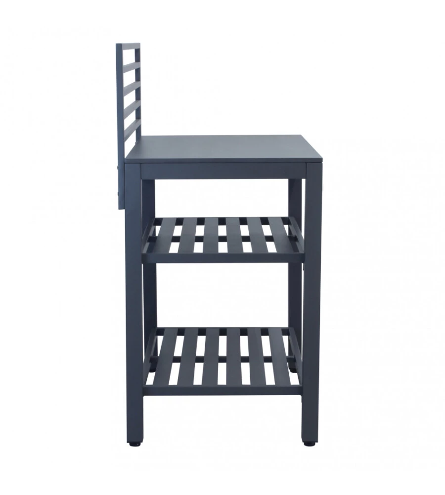 Cucina da esterno modulare elica garden "oklahoma 1" in alluminio antracite 90x62x125 cm