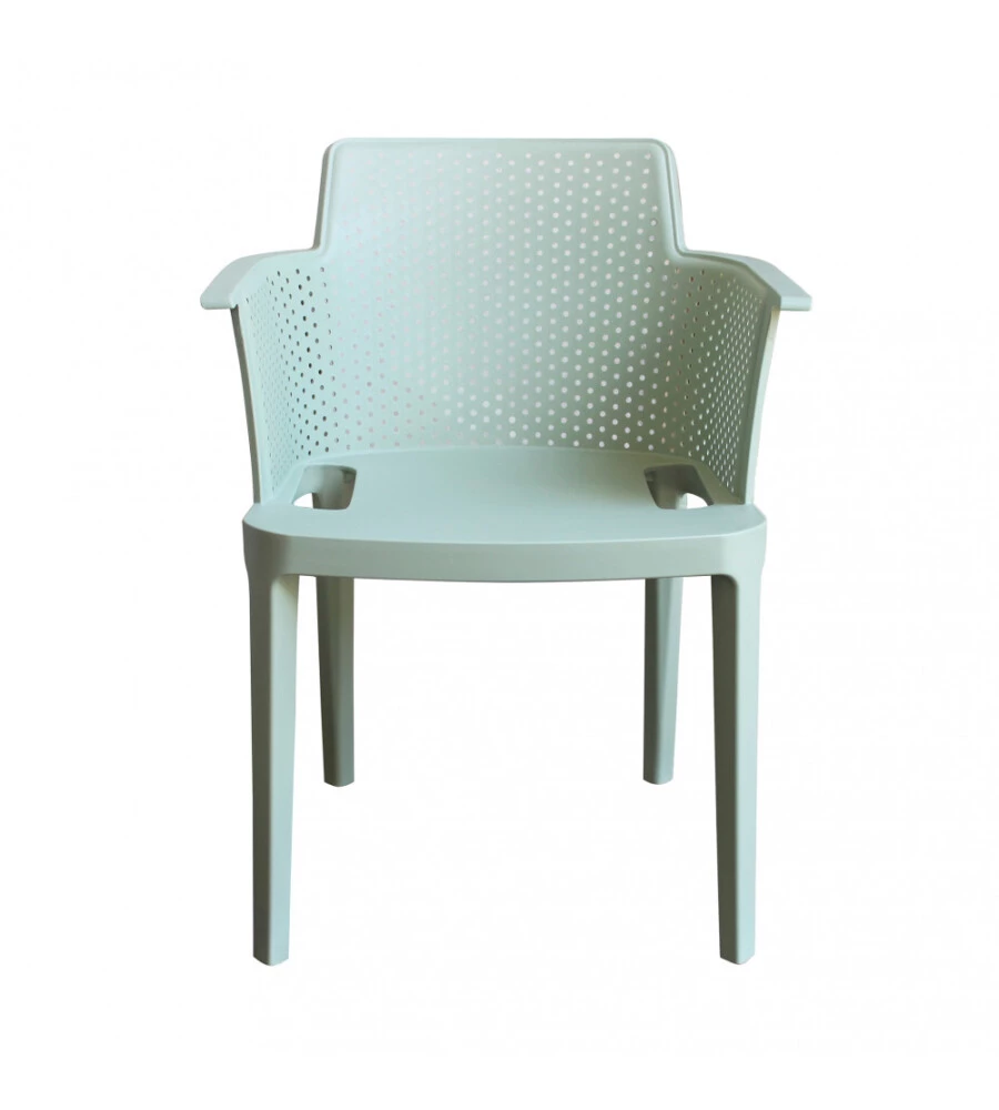Sedia da esterno impilabile elica garden "cathy" in polipropilene verde menta 60x58x76,5 cm