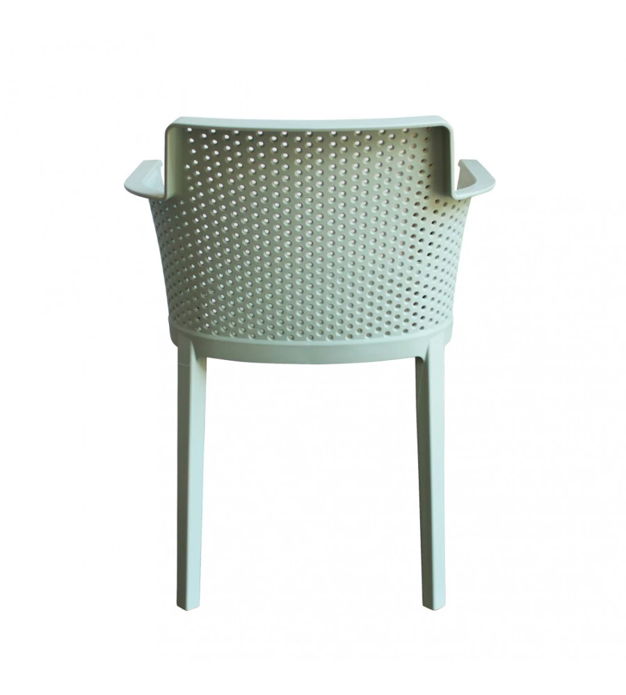 Sedia da esterno impilabile elica garden "cathy" in polipropilene verde menta 60x58x76,5 cm
