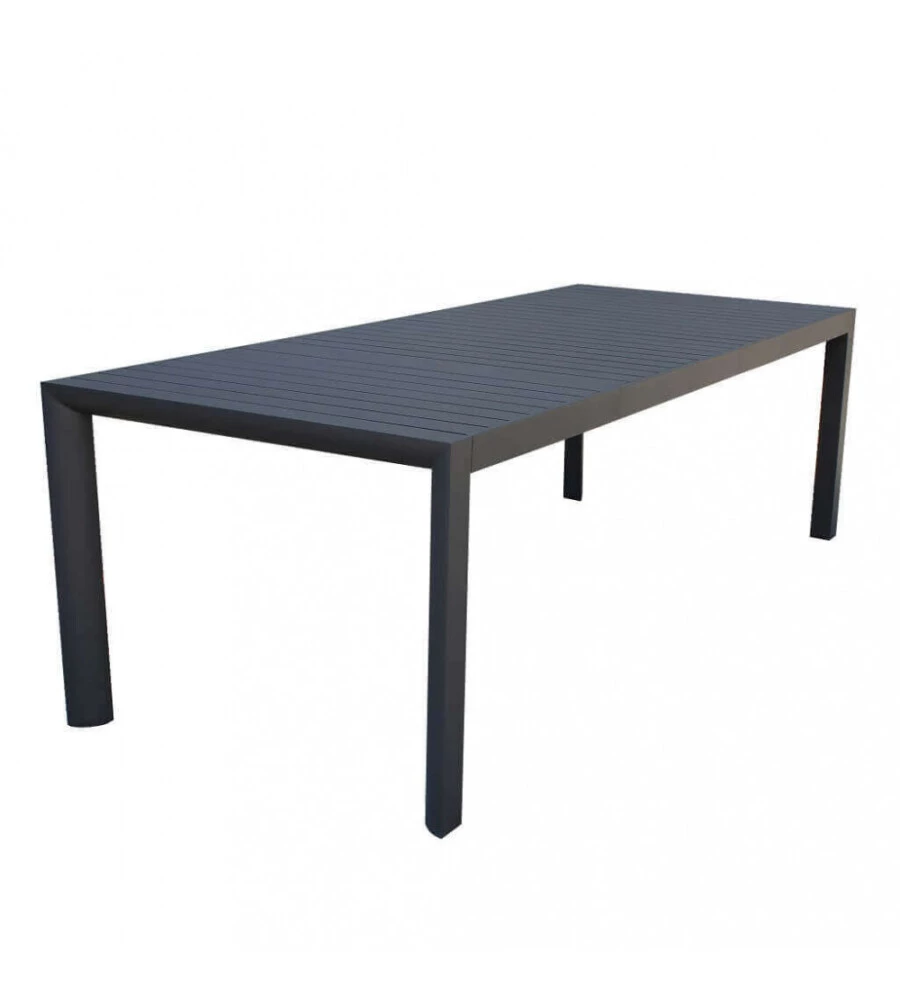 Tavolo da giardino allungabile elica garden "houston" in alluminio antracite 160/240x100x75 cm