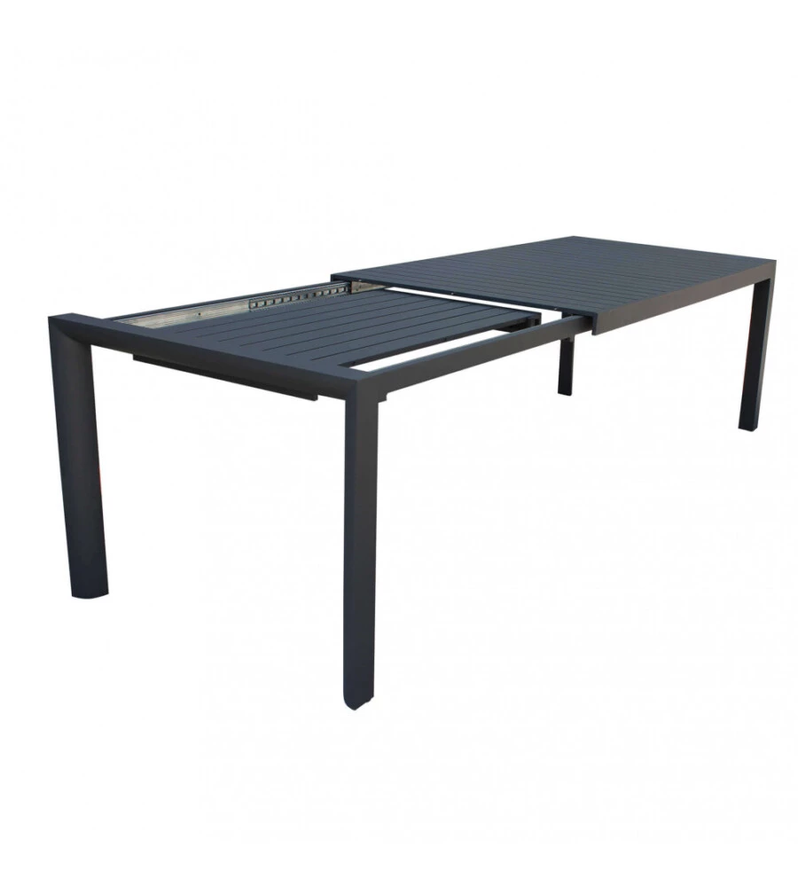 Tavolo da giardino allungabile elica garden "houston" in alluminio antracite 160/240x100x75 cm
