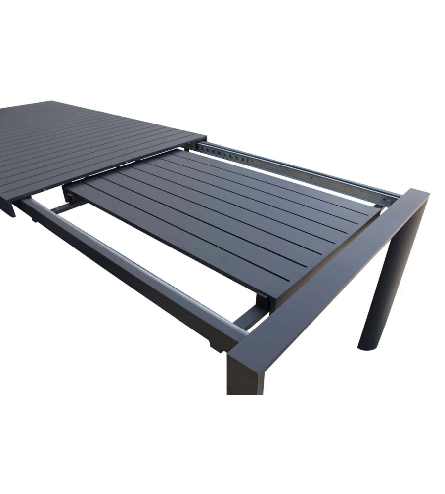 Tavolo da giardino allungabile elica garden "houston" in alluminio antracite 160/240x100x75 cm