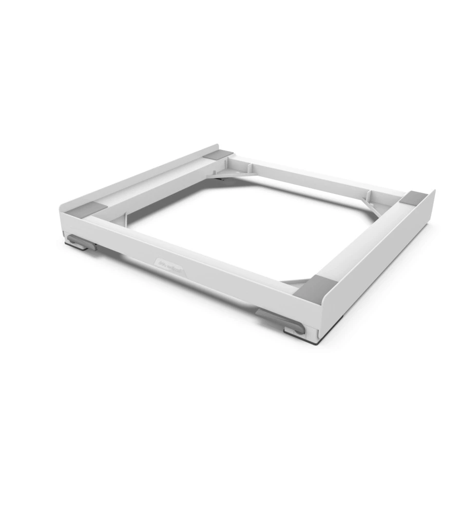 Base antivibrazione per lavatrice e asciugatrice con ruote e freni "wash evo" bianco 61,4x9,5x57 cm