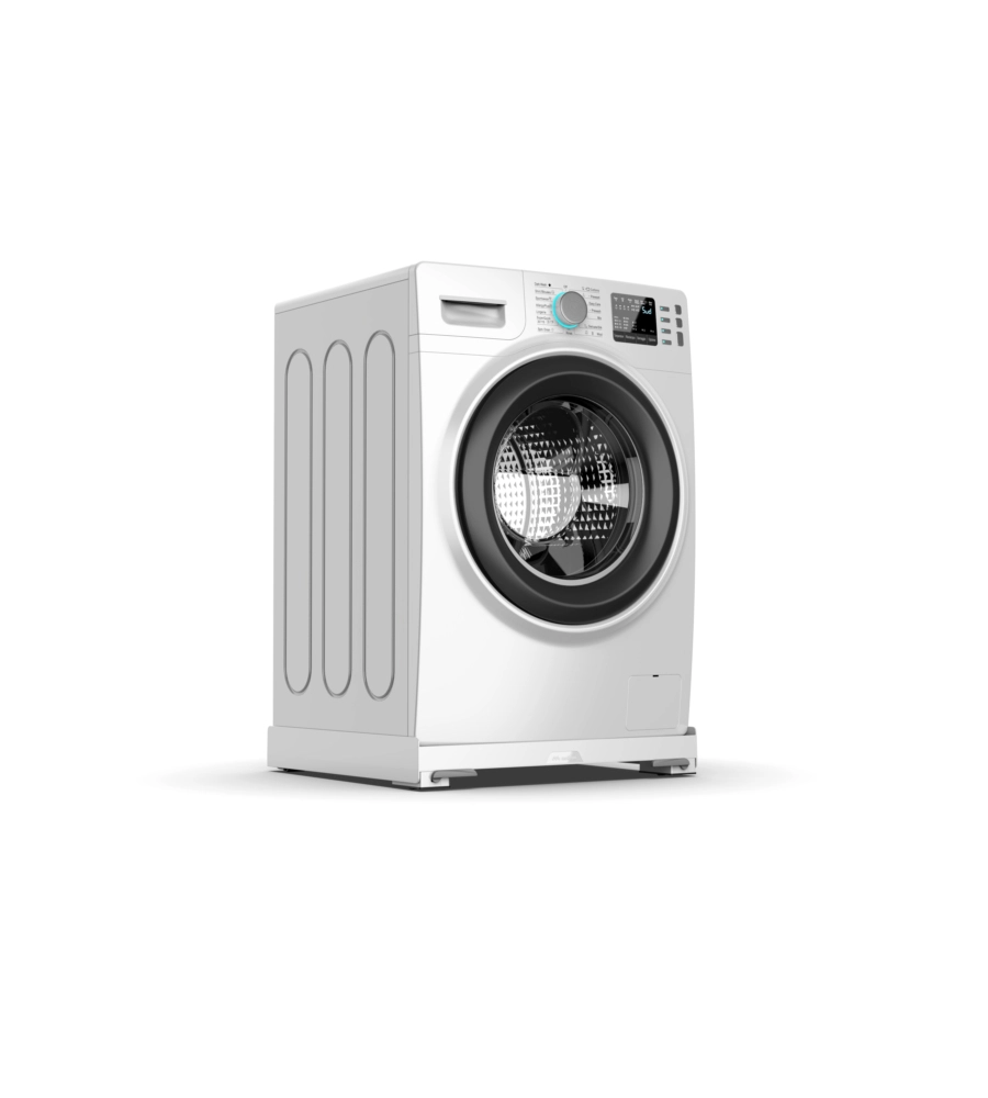 Base antivibrazione per lavatrice e asciugatrice con ruote e freni "wash evo" bianco 61,4x9,5x57 cm
