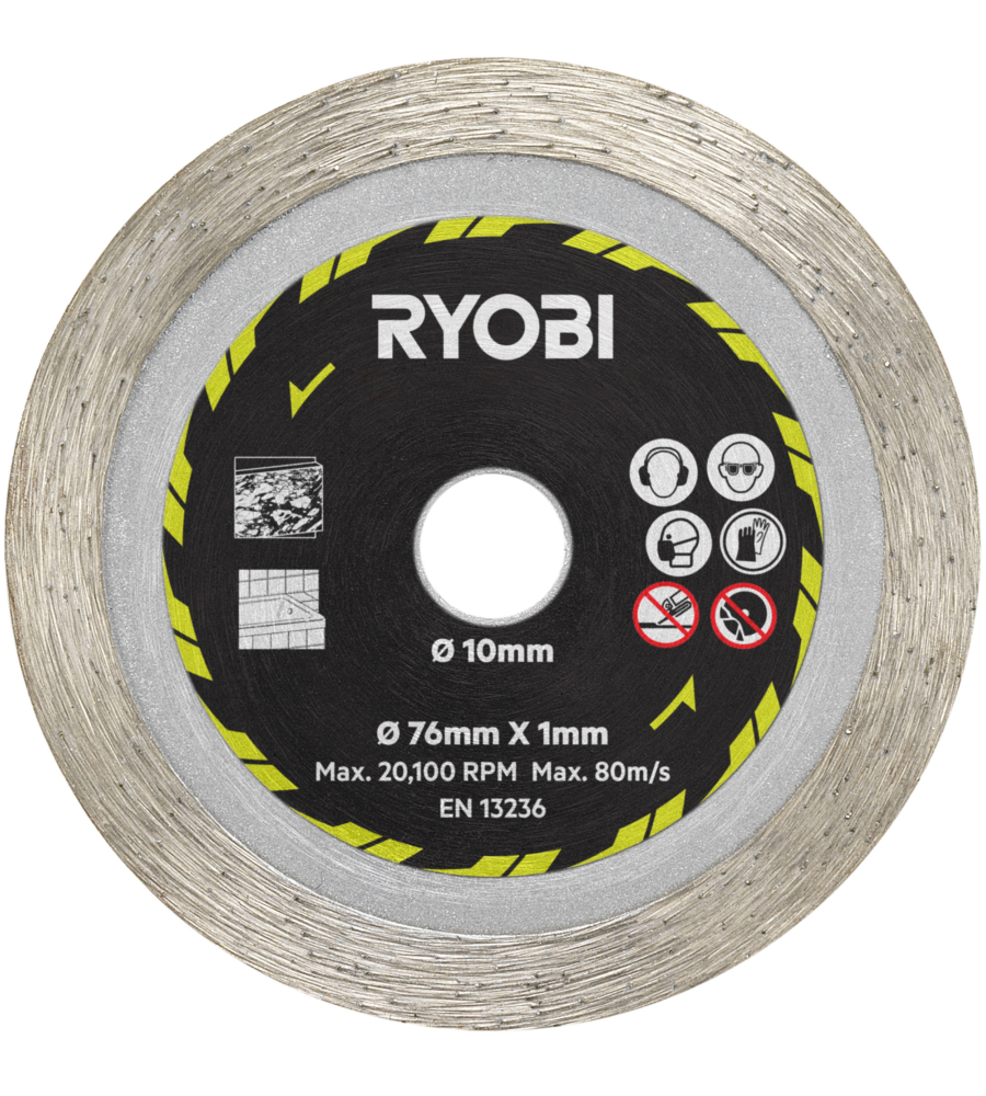 Kit 3 dischi per smerigliatrice ryobi 76 mm