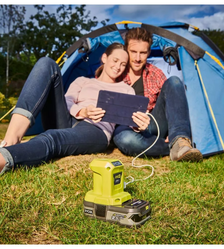 Adattatore a batteria con usb ryobi "r18usb-0" solo corpo macchina 18 v