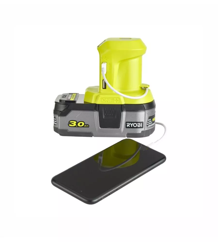 Adattatore a batteria con usb ryobi "r18usb-0" solo corpo macchina 18 v