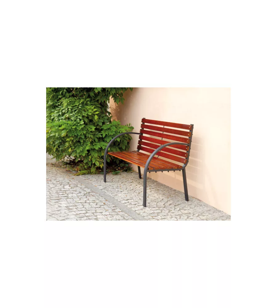 Panchina da esterno solaria "piccadilly" in ferro 2 posti  122x67x72 cm