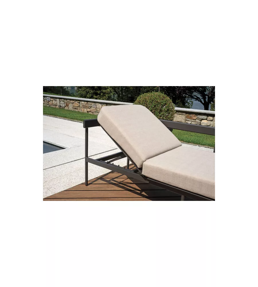 Set da giardino solaria "torvaianica" in alluminio antracite sabbia 6 sedute e 1 tavolino