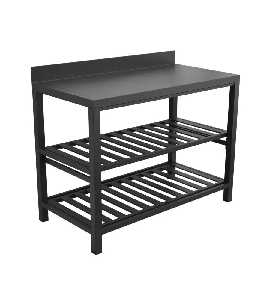 Cucina da esterno modulare solaria "modulo 5" in alluminio antracite 120x60x90 cm