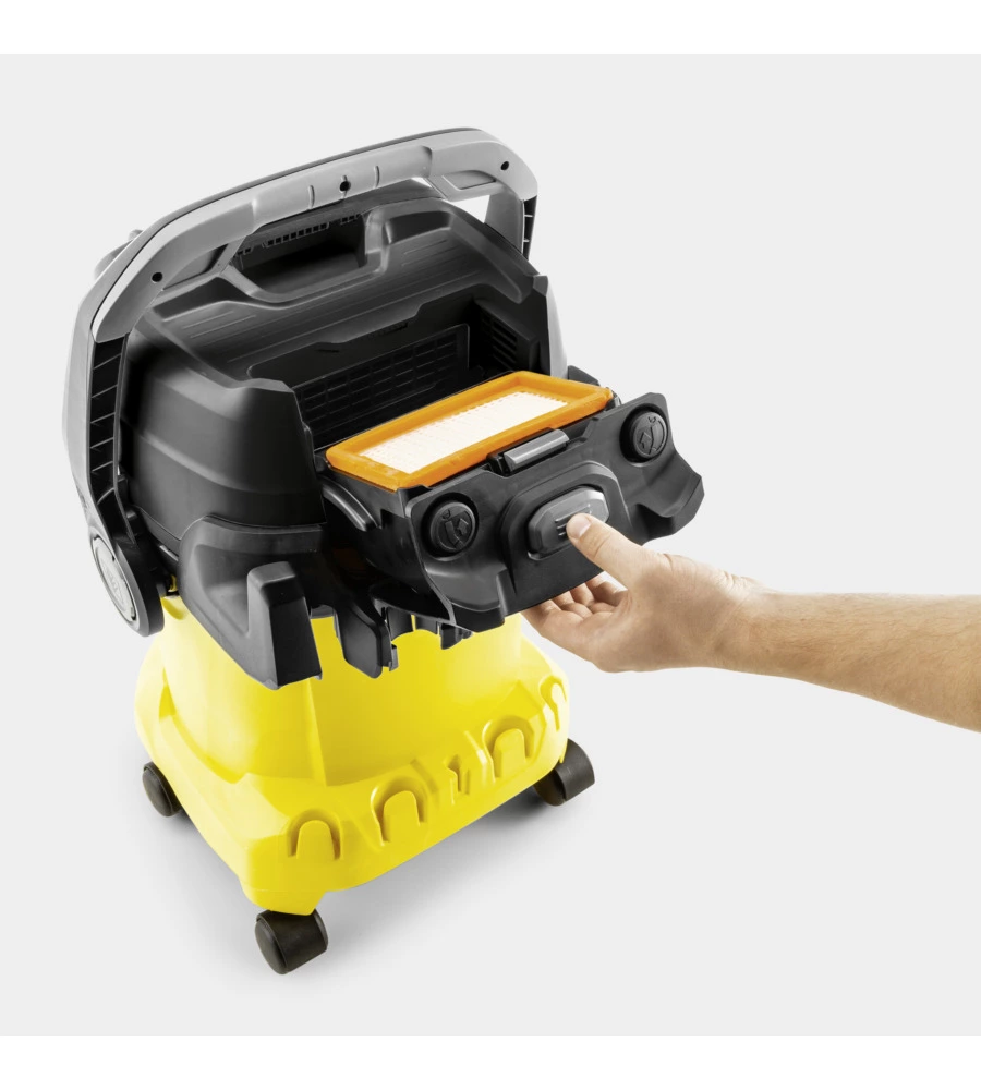 Aspiratore solidi liquidi elettrico karcher "kwd 5 v-25/5/22" 1100w 25lt 70 l/s