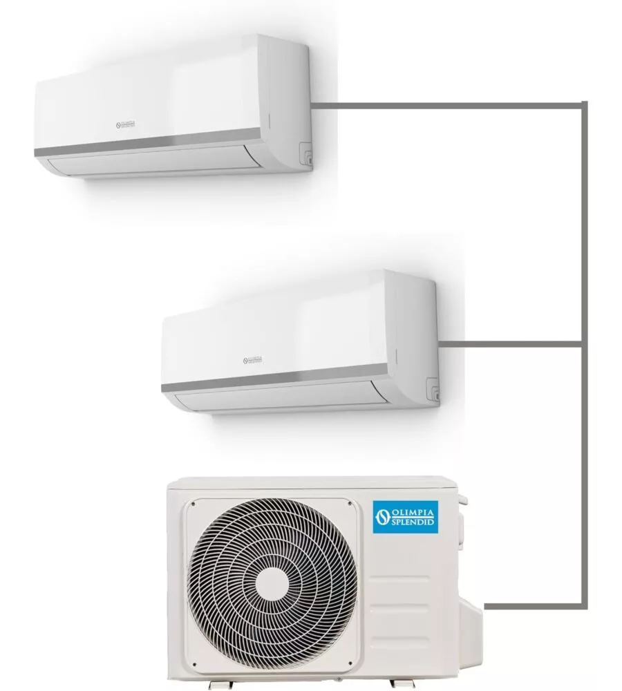 Climatizzatore olimpia splendid "aryal s2 e" dualsplit e unita' esterna 9000 + 12000 btu